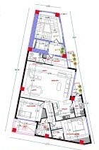 طراحی داخلی خانههای زاویهدار از روی پلان