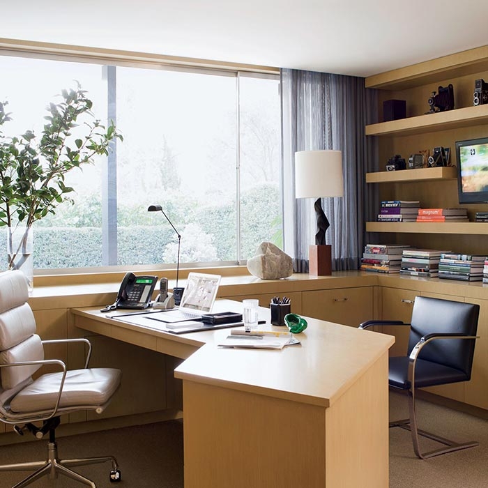 طراحی داخلی اتاق کار / مطالعه از روی پلان